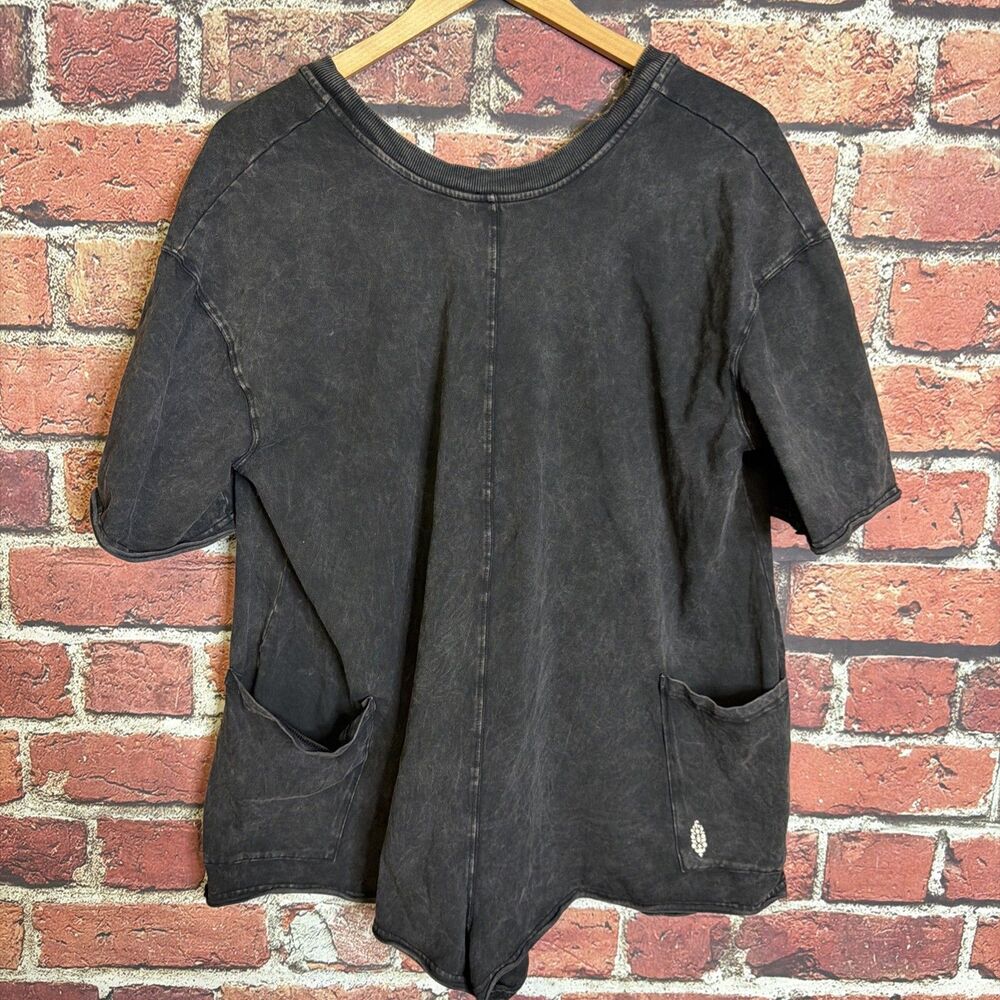 Free People Movement Gray Womens Romper Pockets Small